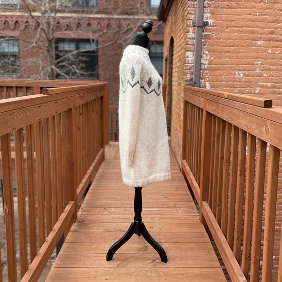 Faherty Fairisle Alpaca Cable Knit Sweater Dress - Picture 8 of 10